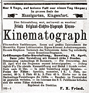 Kinematograph F.X. Fried