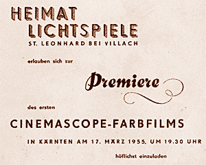 Premiere des ersten Cinemascope-Farbfilms