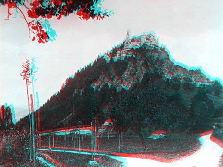 Hochosterwitz - rot/cyan Anaglyphe