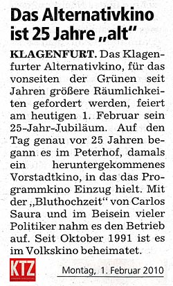  Kärntner Tageszeitung, 1. Februar 2010, Seite 10 