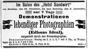 Demonstrationen lebendiger Photographien.